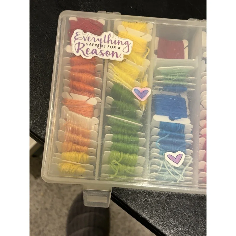 Embroidery Floss & Bracelet String Thread with Organizer Storage Box